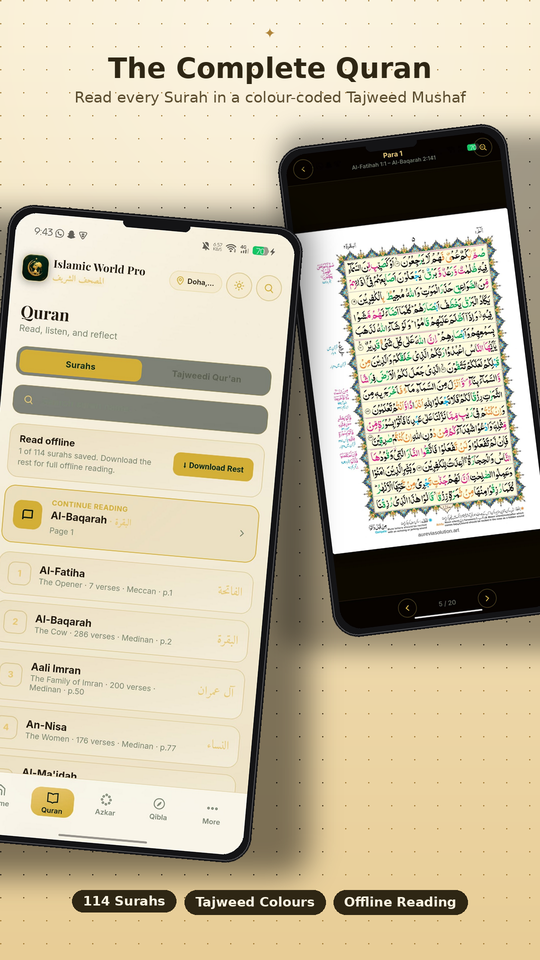 The complete Qur'an with colour-coded Tajweed
